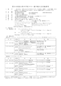 富山県中学校スキー選手権大会