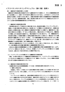 例4 繊維状粒子自動測定器による測定 繊維状粒子自動測定器は浮遊