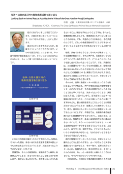 阪神・淡路大震災時の動物救護活動を振り返る Looking Back on