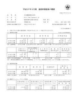 日本郵政株式会社決算概要