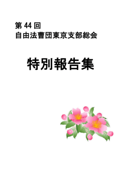 特別報告集 - 自由法曹団 東京支部