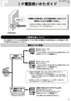 IP電話使いかたガイド