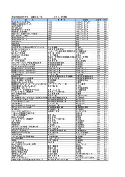 高松市立太田中学校 図書目録一覧 H24．3．31更新