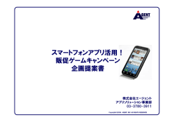 販促ゲームキャンペーン 販促ゲームキャンペーン 企画提案書