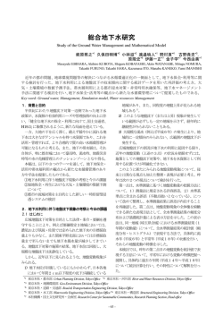総合地下水研究 - 株式会社建設技術研究所