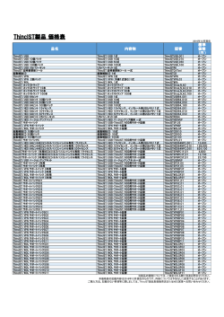 ThinclST製品 価格表