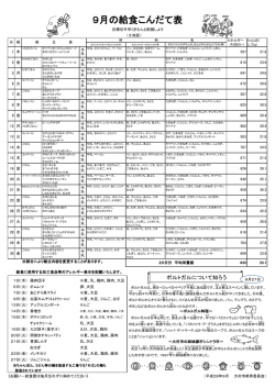 2地区の平成28年9月献立表（PDF：304KB）