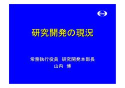 研究開発の現況
