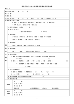 液化石油ガス一般消費者等事故調査報告書