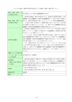 1/9 デジタル技術・情報の利活用を阻むような規制
