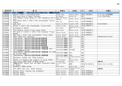 書 名 著者名 出版社 ISBN 別書名 Children`s books 【児童書】 Other
