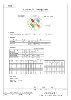 LANケーブル 300m巻(Cat6)