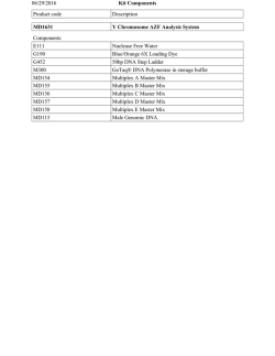 Kit Components 06/29/2016 Product code Description