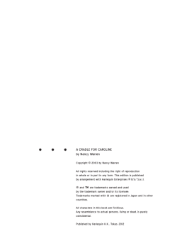 A CRADLE FOR CAROLINE by Nancy Warren