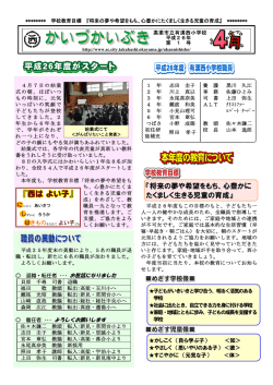 将来の夢や希望をもち、心豊かに たくましく生きる児童の育成