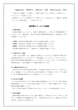 Aggressive 積極的な Advance 前進 Achievement 達成