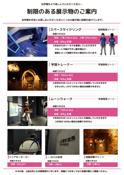 制限のある展示物のご案内