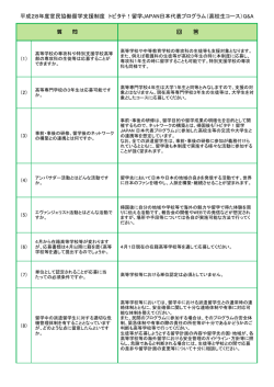 よくある質問 - トビタテ！留学JAPAN