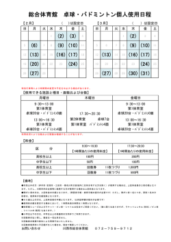 開放日（総合体育館）