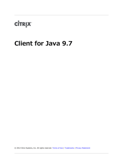 Client for Javaのパラメーター