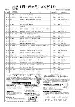 給食だより