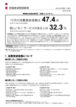 博報堂生活総研 消費ショートレポート10月