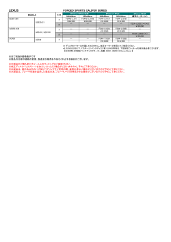 BRAKE CALIPER KIT MATCHING LIST