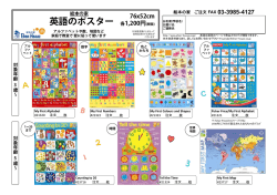英語のポスター(アルファベット,数,地図など)