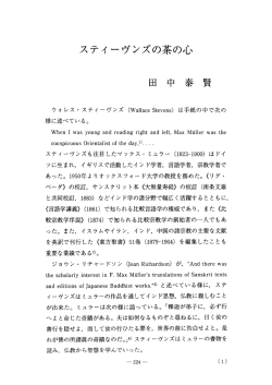 スティーヴンズの茶の心 田中泰賢