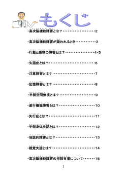 高次脳機能障害パンフレット
