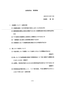 20161019 法務委員会 質問要旨