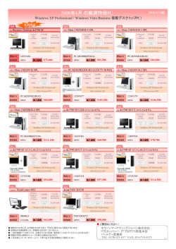 2008年4月の厳選特価PC