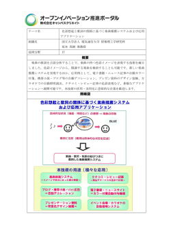 色彩想起と歌詞の関係に基づく楽曲推薦システムおよび応用