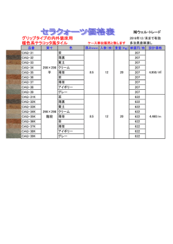 グリップタイプの内外装床用 暖色系テラコッタ風タイル