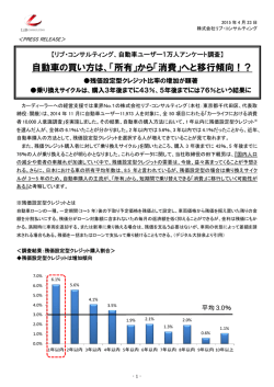 自動車の買い方は、「所有」から「消費」へと移行傾向！？