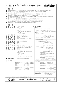 GM-V42R 42型ワイドプラズマディスプレイモニター