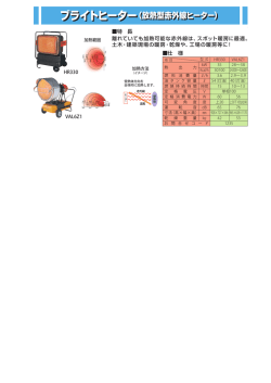 ブライトヒーター（放熱型赤外線ヒーター） ブライトヒーター（放熱型赤外線