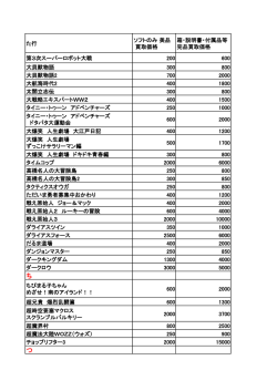 SFCソフト タイトルた行 （PDFファイル）