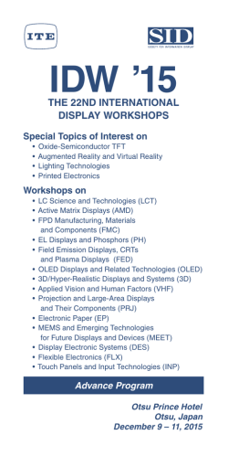 IDW `15 The 22nd International Display Workshops