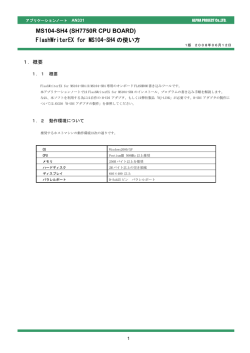 AN331 FlashWriterEX for MS104-SH4の使い方