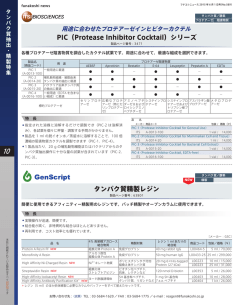PIC（Protease Inhibitor Cocktail）シリーズ タンパク質精製レジン