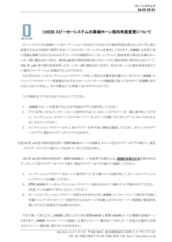 108IM スピーカーシステムの高域ホーン指向角度変更