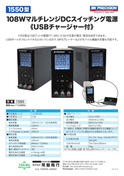 108WマルチレンジDCスイッチング電源 《USBチャージャー付》