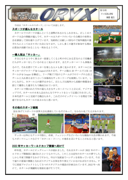 スポーツが盛んなカタール 一番人気は「サッカー」 その他のスポーツ観戦