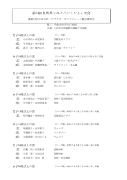 結果 - 長野県バドミントン協会
