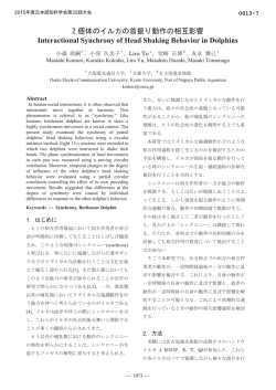 2個体のイルカの首振り動作の相互影響