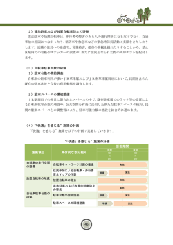 46 2）違法駐車および放置自転車防止の啓発 違法駐車や放置