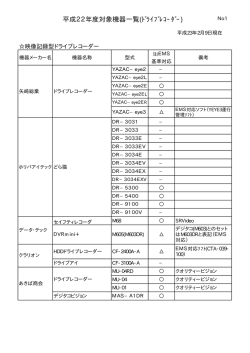平成22年度対象機器一覧（ﾄﾞﾗｲﾌﾞﾚｺｰﾀﾞｰ、H23.2.9）17～19ページ