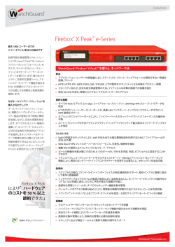 Firebox&reg; X Peak&trade; e-Series Datasheet