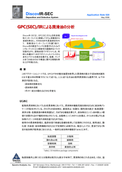 GPC-IRによる潤滑油の解析